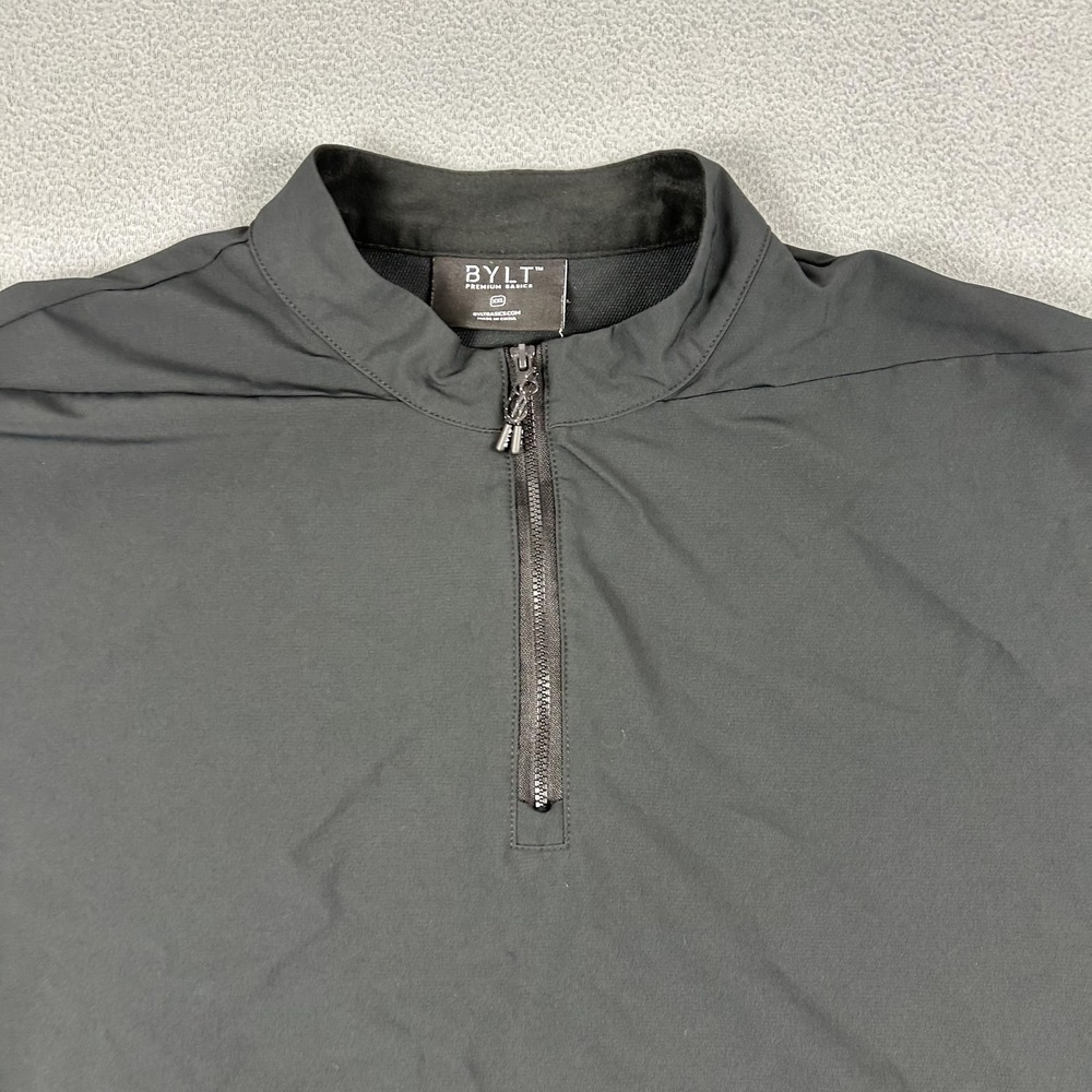 BYLT Jacket Mens 2XL Black Quarter‎ Zip Pullover Stretch Zip Pockets Athletic - Picture 4 of 10